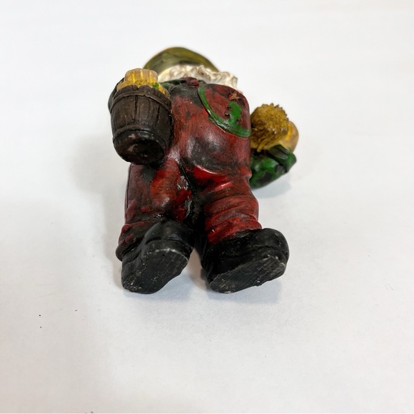 Farmer Santa Ornament Corn & Wheat Resin Vintage - Picture 6 of 6